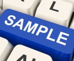 Sample Key Means Trial Or Sampling
 Stock Photo