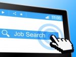 Job Search Indicates World Wide Web And Analysis Stock Photo