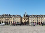 View Of The Buildings At Porte Cailhau (palace Gate) In Bordeaux Stock Photo