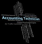 Accounting Technician Indicates Balancing The Books And Accounta Stock Photo