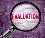 Evaluation Magnifier Represents Assessment Judgment And Research Stock Photo