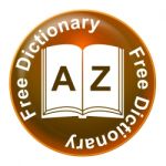 Free Dictionary Means No Charge And Dictionaries Stock Photo