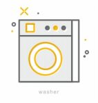 Thin Line Icons, Washer Stock Photo