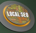 Local Seo Means Search Engine And Control 3d Rendering Stock Photo