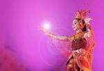 Actor Performs Thai Ancient Dancing Art Stock Photo