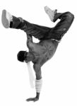Hip Hop Dancer Freezed His Movements Stock Photo