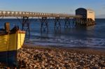 Selsey Bill Lifeboat Station On A Winters Afternoon Stock Photo