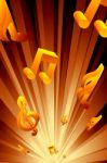 Musical Notes Background Stock Photo