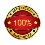 Satisfaction & Guarantee Logo Isolated On White Background Stock Photo