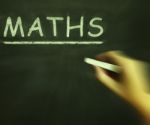 Maths Chalk Means Arithmetic Numbers And Calculations Stock Photo