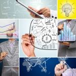 Collage Business Plan Concept Idea Stock Photo