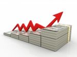 Finance Growth. Dollar And Graph Stock Photo