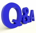 Q And A Letters Stock Photo