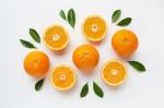 Fresh Orange Citrus Fruit Isolated Stock Photo