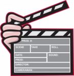 Clapboard Clapperboard Clapper Front Stock Photo