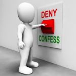Confess Deny Switch Shows Confessing Or Denying Guilt Innocence Stock Photo