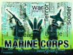 Marine Corps Represents Military Action And Warfare Stock Photo