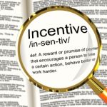 Incentive Definition Magnifier Stock Photo