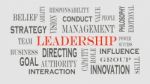 Leadership Word Cloud, Business Concept Stock Photo