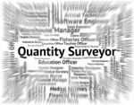 Quantity Surveyor Showing Measurer Employment And Recruitment Stock Photo
