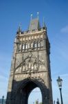 Entrance Tower To Charles Bridge In Prague Stock Photo