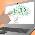 Fjd Currency Represents Foreign Exchange And Broker Stock Photo
