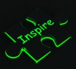 Inspire Puzzle Shows Motivation And Inspiration Stock Photo
