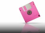Pink Floppy Disk Stock Photo