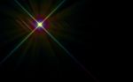 Lens Flare Or Star Flare In Black Background.modern Nature Flare Effect With Black Background For Overlay Design Stock Photo