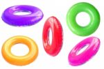 Colorful Swim Rings Stock Photo