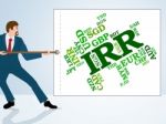 Irr Currency Means Iran Rial And Broker Stock Photo