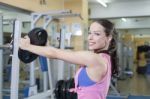 Fit And Beautiful Women In The Gym Stock Photo