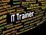 Information Technology Trainer Meaning Give Lessons And Text Stock Photo