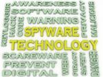 3d Image Spyware Technology  Issues Concept Word Cloud Backgroun Stock Photo