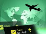 World Travel Indicates Journey Globalise And Flight Stock Photo