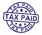 Tax Paid Stamp Stock Photo