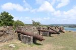Panama, Apr 14: San Lorenzo Fort Spanish Ruins. Environmental Fa Stock Photo