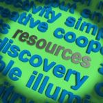 Resources Word Shows Funds Assets And Supplies Stock Photo