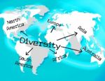 World Diversity Indicates Mixed Bag And Earth Stock Photo