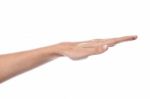 Isolated Arm Outstretched Stock Photo