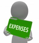 Expenses Folder Indicates Finances Spending And File 3d Renderin Stock Photo
