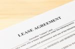 Lease Agreement Contract Document Stock Photo