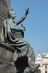 Adam Mickiewicz Monument In Krakow Stock Photo