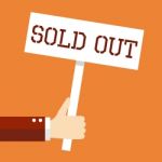 Business Concept, Sold Out Stock Photo