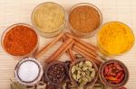 Spices And Herbs Stock Photo