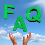 Hand Catching FAQ Stock Photo