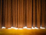 Gold Curtains Stock Photo