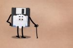 Animated Floppy Disk Concept Stock Photo