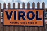 Virol Sign At Sheffield Park Station Stock Photo