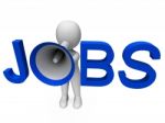 Jobs Hailer Shows Job Ads Recruitment And Vacancies Stock Photo